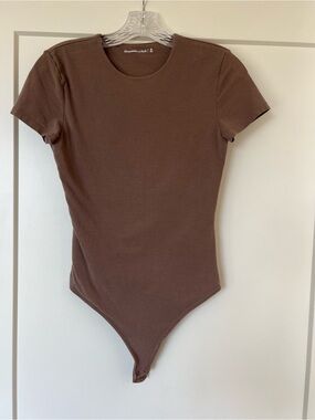 Abercrombie & Fitch Chocolate Brown Short Sleeve Bodysuit